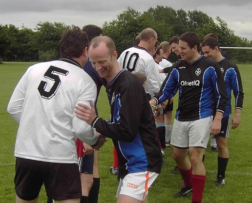 Champions League handshake